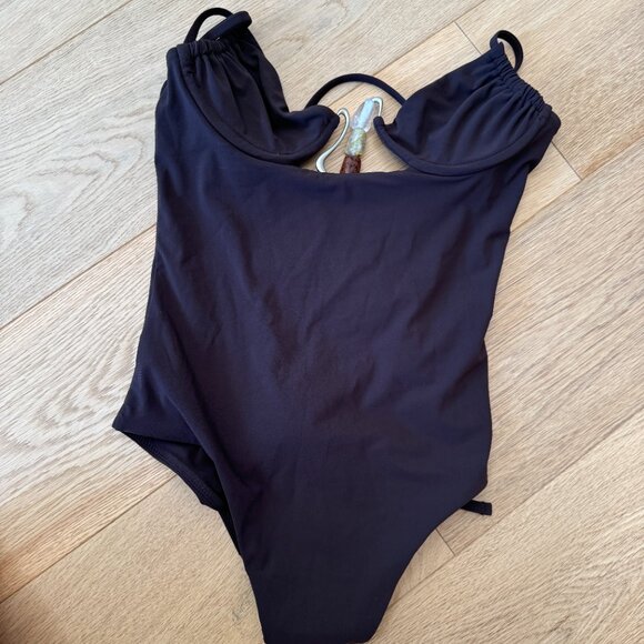 Christopher Esber Brown Nebular Swimsuit Size AU8 (UK 32) - Picture 2 of 6